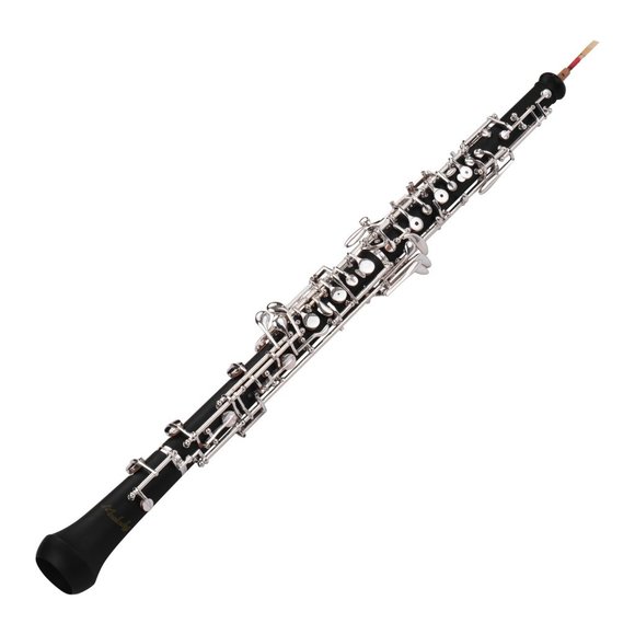 Professional Oboe C Key Semi-automatic Style Plated Keys Woodwind Instrument w